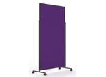 Magnetoplan mobile Moderationstafel VarioPin Black, Hoch-/Querformat, 2-seitig nutzbar, B 1000 x H 1800 mm, Filz/Aluminium, violett/schwarz