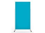 Magnetoplan mobile Moderationstafel VarioPin White, Hoch-/Querformat, 2-seitig nutzbar, B 1000 x H 1800 mm, Filz/Aluminium, türkis/weiß