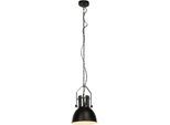 BRILLIANT Pendelleuchte "Salford", schwarz (schwarz, chrom), 1, Ø 23cm H: 116cm, 1 Stk., Leuchten, Hängelampe 23cm schwarz/chrom, Pendelleuchte