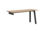 Livetastic Schreibtisch, Graphit, Eiche Artisan, Holzwerkstoff, rechteckig, eckig, A-Form, 150x74x60 cm, Wandmontage, Arbeitszimmer, Schreibtische, Bürotische