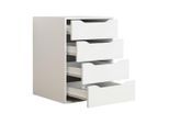Livetastic Nachtschrank, Weiß, Holzwerkstoff, 4 Schublade(n) Schubladen, 46x61x42 cm, Schlafzimmer, Nachttische
