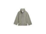 TOM TAILOR Damen Boxy Fit Scuba Sweatjacke, grün, Meliert, Gr. M