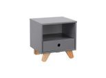 Livetastic , Grau , Holzwerkstoff , Pinie , massiv , 1 Schublade(n) Schubladen , 40x40x35 cm ,