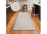 Teppich SANAT "Lora Plus, auch als Läufer", beige, B:80cm H:5mm L:200cm, Kunstfaser, Teppiche, Teppich, Kurzflor, uni, gekettelt, Wohnzimmer, Kinderzimmer