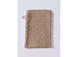 Handtuch ROSS Gr. 4, beige, B:17cm L:24cm, Walkfrottee, 100% Baumwolle, Handtücher