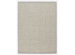 Teppich HEINE HOME Gr. 1, beige (natur), B:60cm H:10mm L:90cm, Sisal, Wolle, Teppiche, Teppich