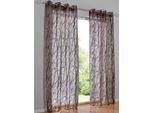 Gardine HEINE HOME Gr. 3, braun, B:140cm H:225cm, Polyester, Viskose, Gardinen, Gardine