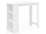 KÜCHENTRESEN GANDER Edelstahl 3 Fächer Ablage, Weiß 120x60x107 cm