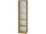 AKTENREGAL hoch schmal MUENCHEN 50x37x196 cm | 5 Ordnerhöhen | Chalet-Eiche-Nb./Weiß