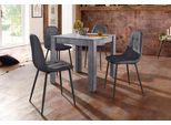 Essgruppe OTTO HOME, grau (schieferfarben, schwarz), B:80cm, Sitzmöbel-Sets, Essgruppe, mit Esstisch 80 cm breit