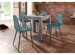 Essgruppe OTTO HOME, blau (schieferfarben, blau), B:80cm, Sitzmöbel-Sets, Essgruppe, mit Esstisch 80 cm breit