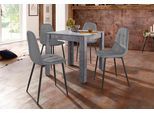 Essgruppe OTTO HOME, grau (schieferfarben, grau), B:80cm, Sitzmöbel-Sets, Essgruppe, mit Esstisch 80 cm breit
