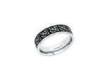 Fingerring AMOR Gr. 62, silber (edelstahlfarben, schwarz), Fingerringe, Damen, 62, Edelstahl, 7mm, Fingerring