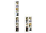 CARO-Möbel Cd/Dvd-, Weiß, Holzwerkstoff, Mode, 20x186x17 cm, Wohnzimmer, Regale, CD & DVD-Regale