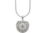 Kette mit Anhänger BRUNO BANANI "Schmuck Geschenk Edelstahlkette mit Anhänger rund", silber (edelstahlfarben), Halsketten, Herren, Edelstahl, L: 55 B: 2,6mm, B:2,6mm