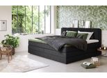 Boxspringbett COTTA "Fort II, in verschiedenen Breiten erhältlich - auch als Familienbett", schwarz, B:221cm L:215cm, 100% POLYESTER (PES), Komplettbetten, Boxspringbett, inkl. Bettkasten und Topper