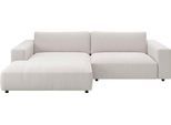 Ecksofa MUSTERRING "MR LUCIA, Charakterstarker Lounge-Komfort von Musterring", weiß, B:296cm H:81cm T:190cm, 100% Polyester, Sofas, Ecksofa, XXL-Longchair, erstklassige Kammerkissen & zeitloser Look