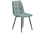 Livetastic Stuhl, Grün, Schwarz, Metall, Textil, Füllung: Schaumstoff, konisch, 44.5x86x54.5 cm, Esszimmer, Stühle, Esszimmerstühle, Vierfußstühle