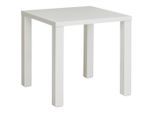 P & B Esstisch, Weiß Hochglanz, Holzwerkstoff, quadratisch, eckig, 80x75x80 cm, Esszimmer, Tische, Esstische, Esstische quadratisch