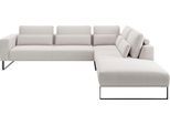 Ecksofa MUSTERRING "JUSTB PM100, stilvoller Lounge-Komfort von Musterring", beige (weiß), B:308cm H:88cm T:290cm, 100% Polyester, Sofas, Ecksofa, Kollektion Bettina Zimmermann, optionaler Sitzvorzug & Fuß-Auswahl