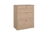 Kommode HOME AFFAIRE "Billund, Kommode, mit 3 Schubladen", beige (jackson hickory), B:70,2cm H:88,95cm T:41,5cm, Spanplatte, Sideboards, Kommode, Modernes, elegantes Design und verschiedene Größen & Varianten