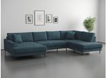 Wohnlandschaft TRENDS BY HG "Summer", blau (b881 memphis 14 teal), B:360cm H:86cm T:195,5cm, 90% Polyester;10% Nylon, Sofas, Wohnlandschaft