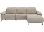 Ecksofa MUSTERRING "MR 370, intelligenter Komfort im modernen Design", greige, B:280cm H:83cm T:180cm, 8% Baumwolle, 92% Polyester, Sofas, Ecksofa, Optionale Relaxfunktion, flexible Kopfteile & klappbare Armlehnen