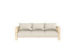 Sofa KARUP DESIGN "Bare Sofa, Schlafsofa mit Boxspring, 3-Sitzer, Couch, Bettfunktion", raw, soft chalk, B:225cm H:82cm T:94cm, Bezug: 100% Polyester. Kissenfülling: Schaumstoffgranulat, Sofas, Sofa, Boxspring-Matratze mit Sprungfedern, 3 Rückenkissen, Made in Europe