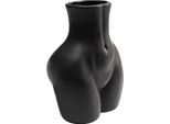 Tischvase KARE DESIGN "Vase Donna", schwarz, B:16cm H:21,5cm T:12cm, Keramik, Steingut, Vasen, Tischvase