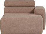 Sofaelement WOOOD "Novi Bezug mit verstellbarer Nackenstütze B 109 x T 173 x H 86 cm", braun (taupe), B:109cm H:86cm T:173cm, Polsterelemente, Sofaelement, Tragkraft 120 kg, Maximale Verschleißfestigkeit