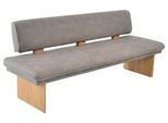 Essbank K+W KOMFORT & WOHNEN "Longbeach Polsterbank", grau (hellgrau 83), B:204cm H:89cm T:71cm, Sitzbänke, Essbank, Spitzkissenoptik im Sitz, wahlweise in der Breite 204cm oder 224cm