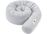 Nestchenschlange JULIUS ZÖLLNER "Musselin", grau, Bezug: 100% Baumwolle. Obermaterial: 100% Baumwolle. Füllung: 100% Polyester, Bettnestchen, Nestchenschlange, Made in Germany