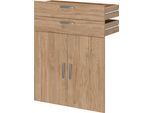Schubkasteneinsatz FMD "Calvi", braun (hickory), B:84cm H:106cm T:35cm, Holzwerkstoff, Schubladen, Schubkasteneinsatz, SET: Türen und Schubkästen
