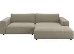 Ecksofa MUSTERRING "MR LUCIA, Charakterstarker Lounge-Komfort von Musterring", sand, B:296cm H:81cm T:190cm, 95% Polyester, 5% Nylon, Sofas, Ecksofa, XXL-Longchair, erstklassige Kammerkissen & zeitloser Look
