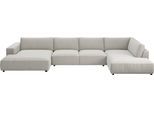 Wohnlandschaft MUSTERRING "MR LUCIA, das ultimative Raumwunder von Musterring", light, grau, B:434cm H:81cm T:224cm, 88% Polyester, 12% Polyacryl, Sofas, Wohnlandschaft, Gigantische Fläche, erstklassige Kammerkissen & Luxus-Komfort