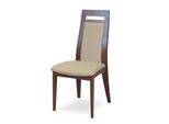 Esszimmerstuhl HOME AFFAIRE "CLIO", nuss, beige, nussbaum, beige, B:48cm H:101cm T:58cm, Massivholz, Stühle, Esszimmerstuhl, Stuhl mit wasserabweisender Stoff