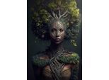 Leinwandbild AFFENGEILEBILDER "Treewoman by Catill auf Keilrahmen gespannt", farbe bild(er): grün,hellgrün,dunkelgrün,braun, B:40cm H:60cm T:2cm, Leinen, Bilder, Leinwandbild, Kunstdruck Wandbild Bild in verschiedenen Formaten