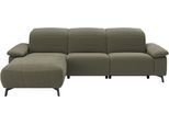 Ecksofa MUSTERRING "MR 370, intelligenter Komfort im modernen Design", grau (oliv), B:280cm H:83cm T:180cm, 95% Polyester, 5% Nylon, Sofas, Ecksofa, Optionale Relaxfunktion, flexible Kopfteile & klappbare Armlehnen
