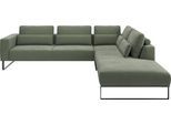Ecksofa MUSTERRING "JUSTB PM100, stilvoller Lounge-Komfort von Musterring", grün (turtle), B:308cm H:88cm T:290cm, 94% Polyester, 6% Nylon, Sofas, Ecksofa, Kollektion Bettina Zimmermann, optionaler Sitzvorzug & Fuß-Auswahl