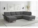 Wohnlandschaft SIT & MORE "Pamela", anthrazit, B:292cm H:90cm T:212cm, 100% Polyester, Sofas, Wohnlandschaft