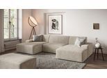 Hocker TRENDMANUFAKTUR "Wien, XXL Polsterhocker, passende Ergänzung zur Serie", beige (cream), B:115cm H:44cm T:66cm, 92%Polyester, 8%Polyamide, Hocker, Hocker, in trendigem Cordstoff, großzüge Breite von 112 cm