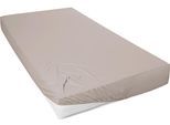 Bettlaken PRIMERA "HANS der Frische", kiesel, B:150cm L:200cm, Baumwoll-Jersey, Obermaterial: 100% Baumwolle, Bettlaken, Bettlaken, hygienefinish, saugt Mikroben wie Pilze und Schimmel auf