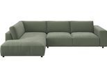 Ecksofa MUSTERRING "MR LUCIA, Luxuriöse Wohlfühlgarnitur von Musterring", grün (turtle), B:330cm H:81cm T:224cm, 94% Polyester, 6% Nylon, Sofas, Ecksofa, Erstklassige Kammerkissen, komfortable Umbauecke & zeitloser Look
