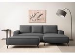 Sitzgruppe OTTO HOME "TVINNU", grau (anthrazit), B:275cm H:83cm T:173cm, Sitzmöbel-Sets, Sitzgruppe, Set, stellbar zum Schlafsofa (Krokodilverbinder)