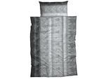 Bettwäsche CASATEX "India", silber (silber, anthrazit), B/L: 155cm x 220cm, 1 Stk., 1 Stk., Interlock-Jersey, B/L: 80cm x 80cm, 2 Stk., Interlock-Jersey, Obermaterial: 100% Baumwolle, Bettwäsche, Bettwäsche, orientalisch und gemütlich