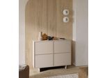Sideboard OTTO HOME "Tatami, Stilvolle, moderne grifflose Kommode 2 Türen, Breite 111cm", kaschmire, kaschmire, B:111cm H:88cm T:41,5cm, Holzwerkstoff, Melamin, Metall, Spanplatte, Sideboards, Sideboard, Anrichte mit viel Stauraum, Böden verstellbar, push-to-open-Funktion