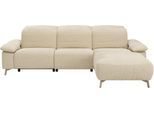 Ecksofa MUSTERRING "MR 370, intelligenter Komfort im modernen Design", nature, B:280cm H:83cm T:180cm, 8% Baumwolle, 92% Polyester, Sofas, Ecksofa, Optionale Relaxfunktion, flexible Kopfteile & klappbare Armlehnen