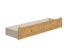 Bettschubkasten OTTO HOME "Paula", braun (natur), B:299cm H:32cm T:60cm, Massivholz, Schubladen, Bettschubkasten, aus massiver Kiefer, passend für gleichnamiges Bett, FSC