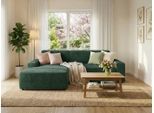 Ecksofa TRENDMANUFAKTUR "Wien, wahlweise mit Sitzvorschub und Bettkasten, Breite 246 cm", grün (dunkelgrün), B:246cm H:73cm T:162cm, 92%Polyester, 8%Polyamide, Sofas, Ecksofa, L-Form, in trendigem Cordstoff