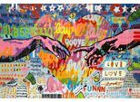 Leinwandbild AFFENGEILEBILDER "Street Art Adam auf Keilrahmen gespannt", bunt (farbe bild(er): grün,schwarz,rot,gelb,blau,weiß), B:120cm H:80cm T:2cm, Leinen, Bilder, Leinwandbild, Kunstdruck Wandbild Bild in verschiedenen Formaten